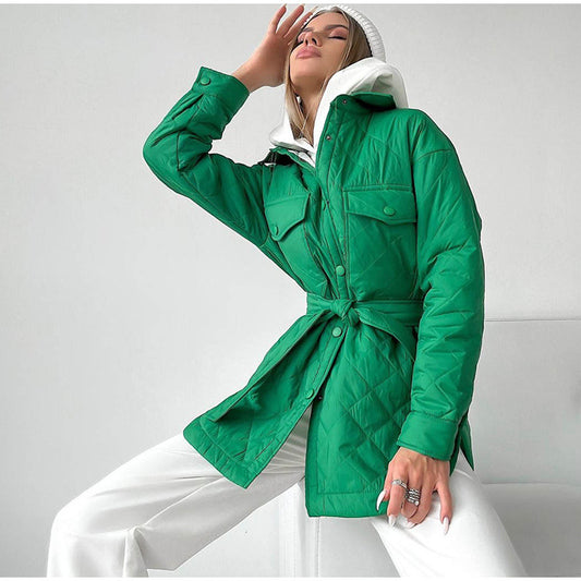 Winter Casual Lace-Up Cardigan Jacket For Women