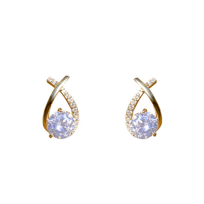 Zircon Micro Inlaid Earrings