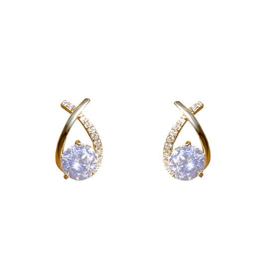 Zircon Micro Inlaid Earrings