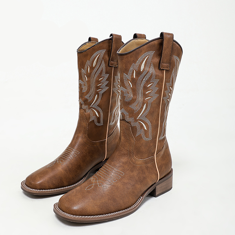 Women's Western Vintage Style Embroidered Boots