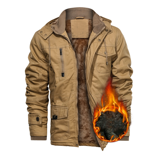 Men's Winter Plush Pocket Jacket