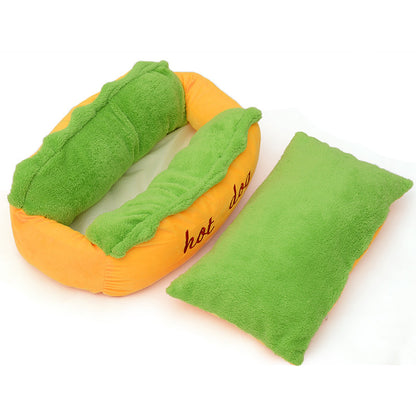 Removable And washable Fashion "Hot Dog" Pet Bed