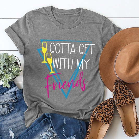 Women's Solid Color Short Sleeve Bachelorette Party T-Shirt