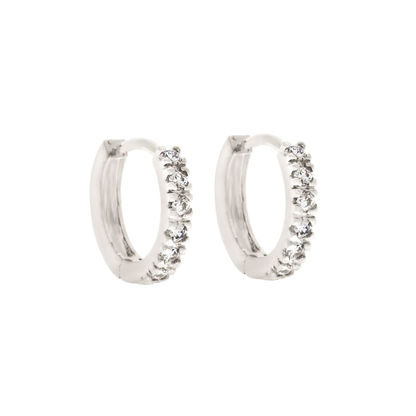 18k Gold Plated Earring Cubic Mini Hoops