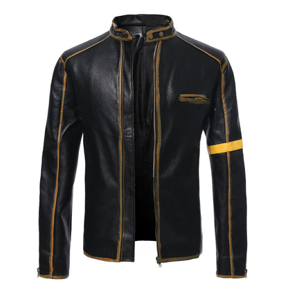 Men's Casual Motorcycle Leather Jacket