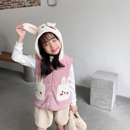 Cute Children Panda Cartoon Vest Jacket
