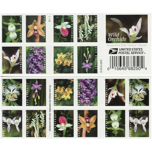 (2020) USPS Wild Orchids Forever Postage Stamps