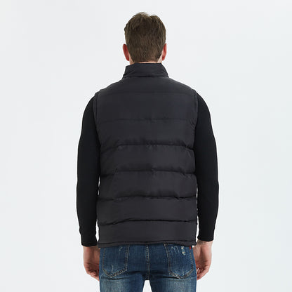 Men's Stand Collar Sleeveless Winter Vest Jacket