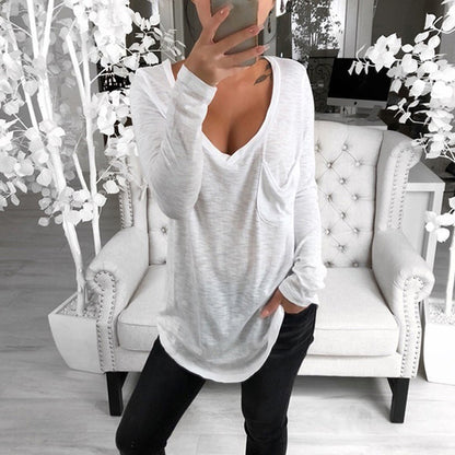 Women's V-Neck Loose Casual T-Shirt