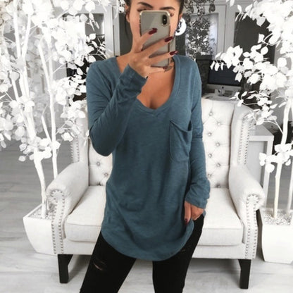 Women's V-Neck Loose Casual T-Shirt