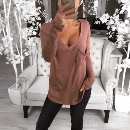 Women's V-Neck Loose Casual T-Shirt