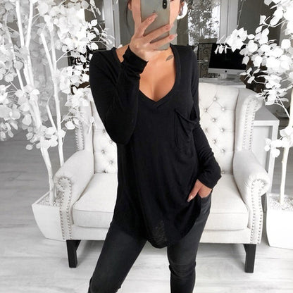 Women's V-Neck Loose Casual T-Shirt