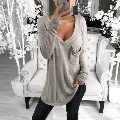 Women's V-Neck Loose Casual T-Shirt