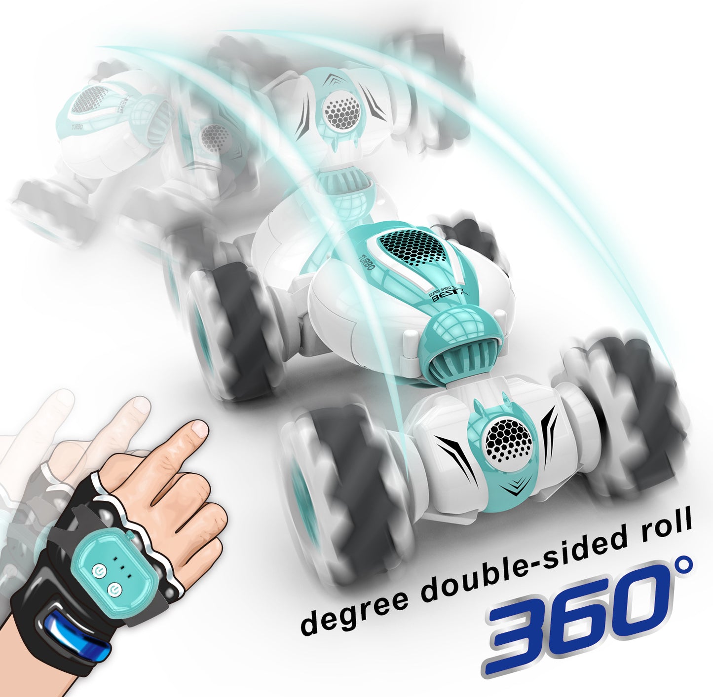 S-102 Remote Control Stunt Car Gesture Sensing Rotating Off-road Vehicle