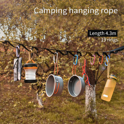 Outdoor Nylon Rope Camping Lanyard Tent Storage Clothesline