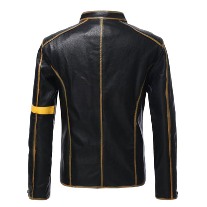 Men's Casual Motorcycle Leather Jacket
