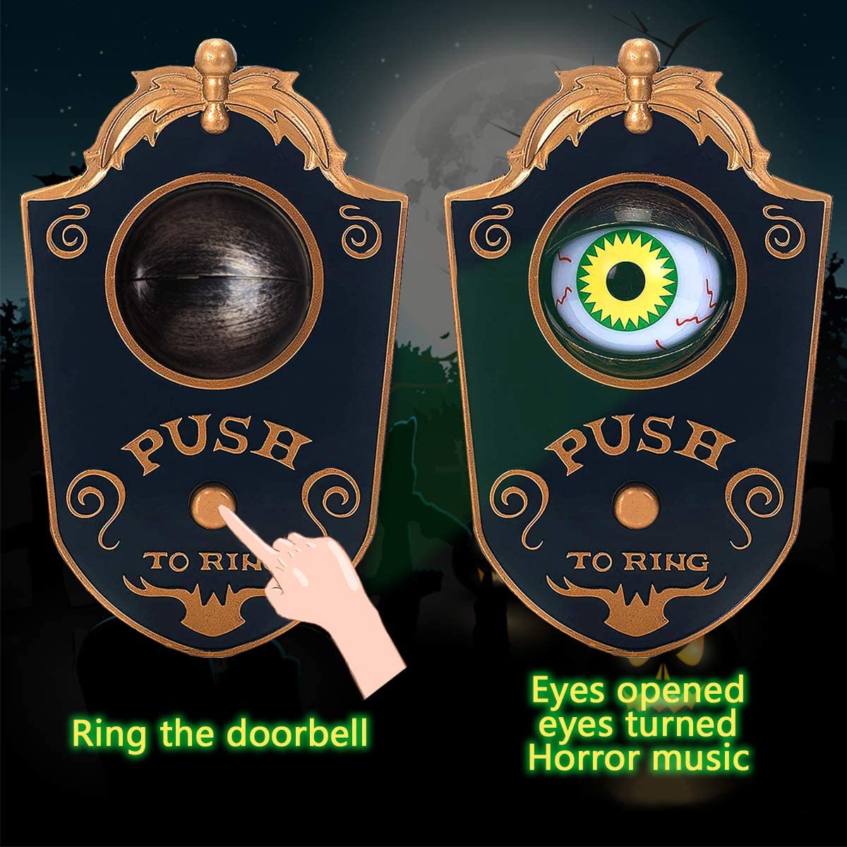 Halloween Decoration, Haunted Doorbell, Eye-catching Holiday Props