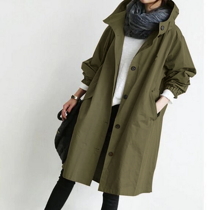 Fall Long Hooded Jacket For Women