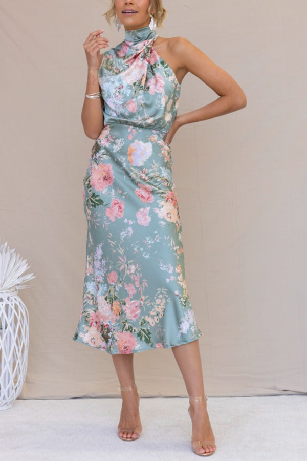 Sleeveless Floral Maxi Dress For Women