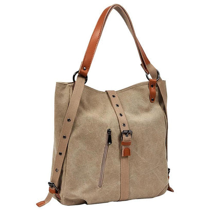 Canvas Backpack-Shoulder Bag with Extra Large Capacity