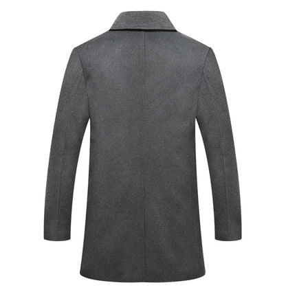 Men's Double Breasted Lapel Wool Jacket