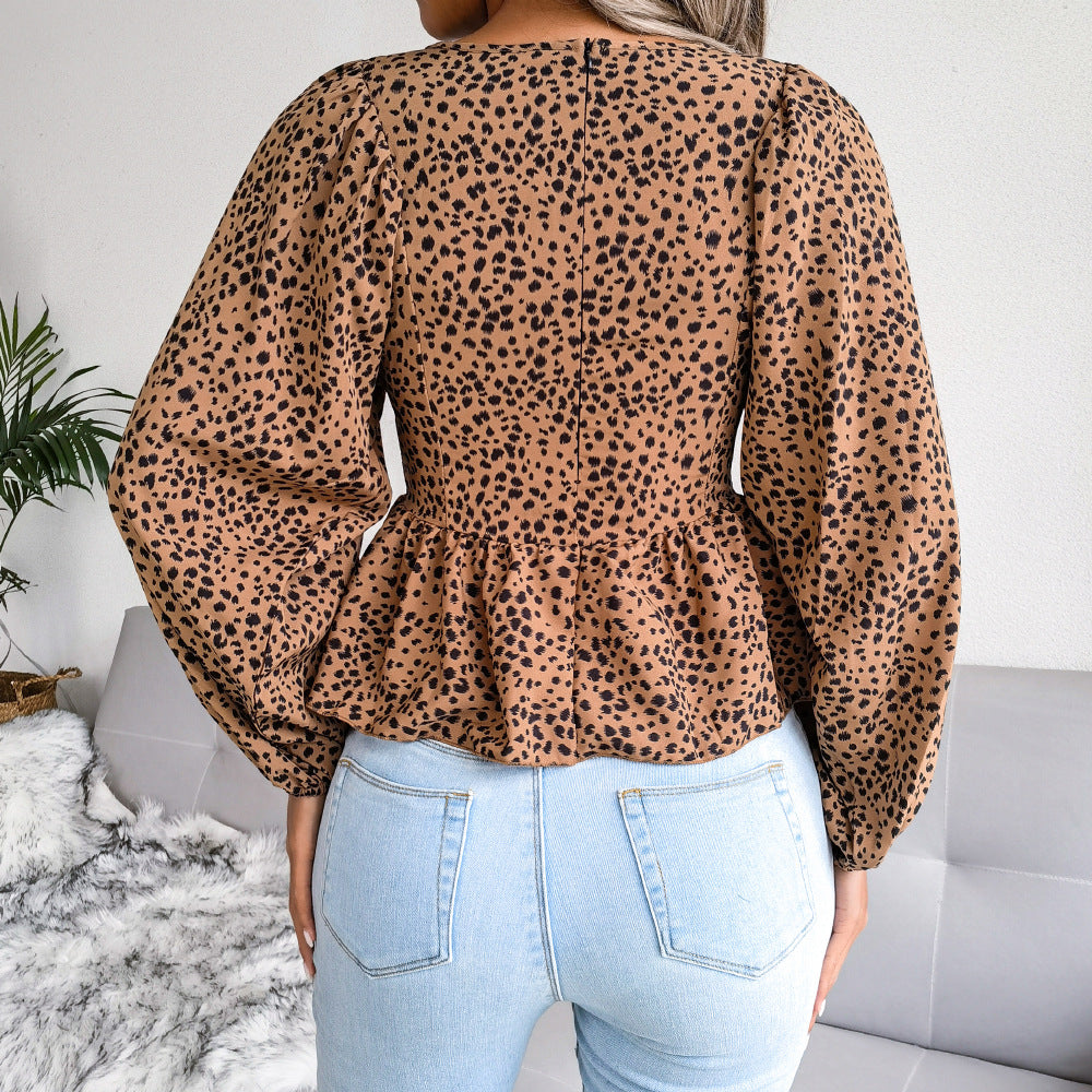 Corset Leopard Print Blouses For Women