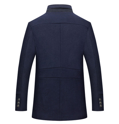 Men's Wool Stand Collar Slim Fit Jacket