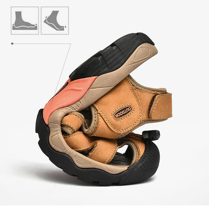 Men'S Outdoor Sports Sandals Leather Shoes