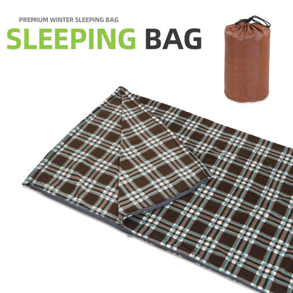 Outdoor Fleece Sleeping Bag Camping Travel Warm Blanket Anti-dirty Sleeping Bag