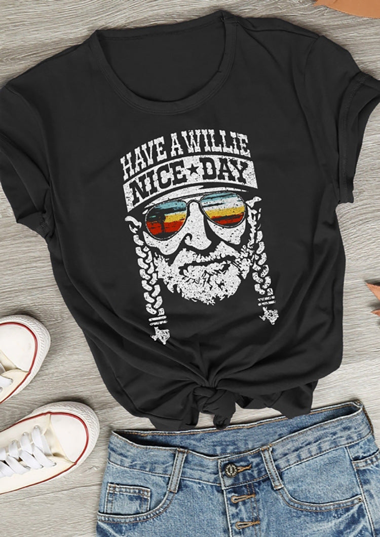Women Letter Print T-shirt