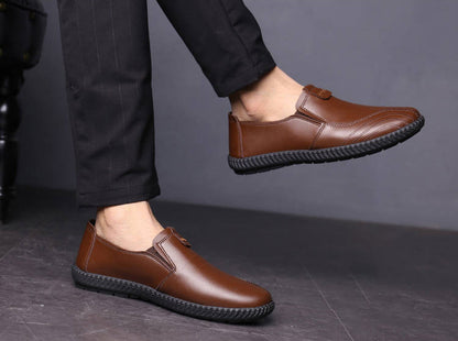 Promotion_Men's Leather Shoes Breathable Comfortable Casual Shoes