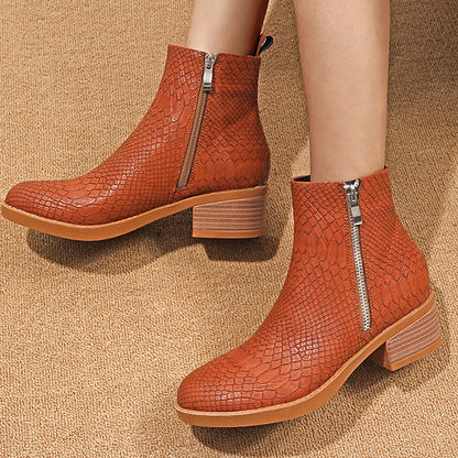 Woman Vintage Fall Leather Boots