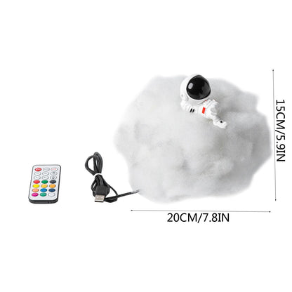 Remote Control Night Light Resin Astronaut Ornaments White Cloud Light