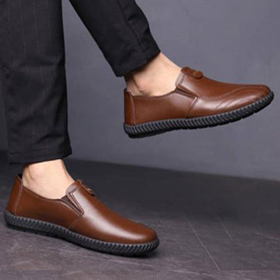 Promotion_Men's Leather Shoes Breathable Comfortable Casual Shoes