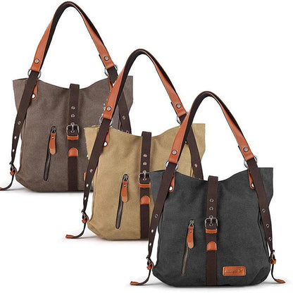 Canvas Backpack-Shoulder Bag with Extra Large Capacity