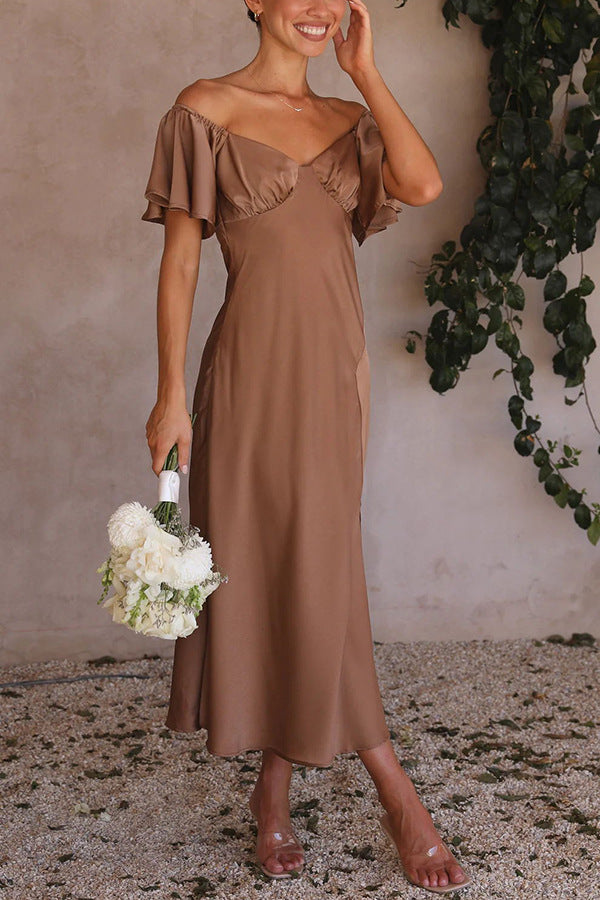 Women's Off-Shoulder Maxi Dress