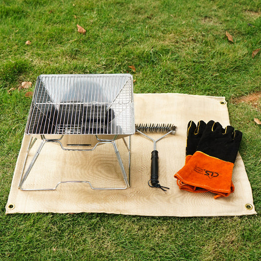 Outdoor Camping Fireproof Cloth Picnic Barbecue Heat Insulation Pad