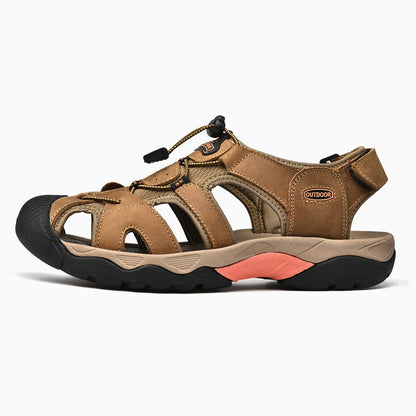Men'S Outdoor Sports Sandals Leather Shoes