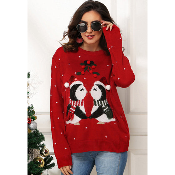 Christmas Woman Pullover Snowman Sweater