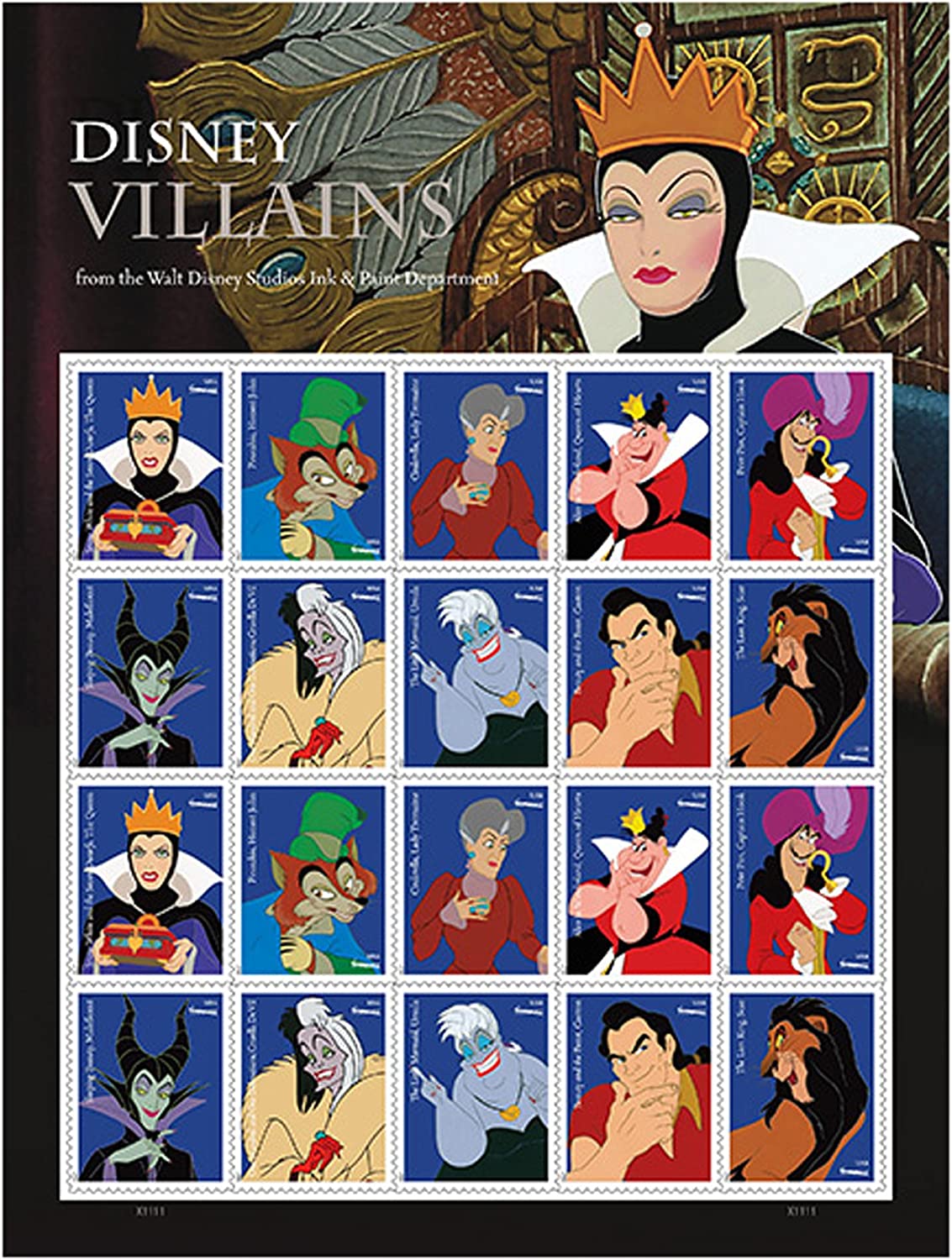 USPS Walt Disney Villains Forever First Class Postage Stamps