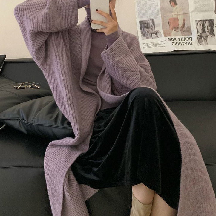 Women's Long Knit Cardigan Jacket