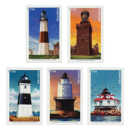 (2021) USPS Mid Atlantic Lighthouses Forever Postage Stamps
