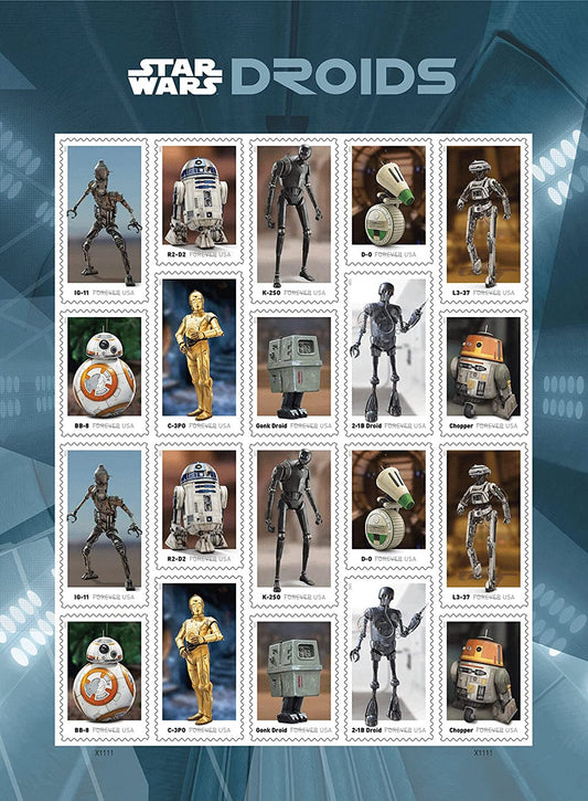 USPS Star Wars Droids Forever Postage Stamps