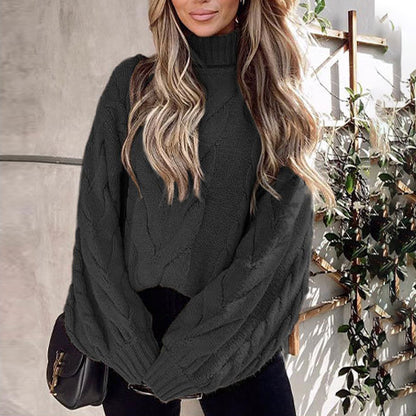 Women's Turtleneck Oversized Knit Sweater