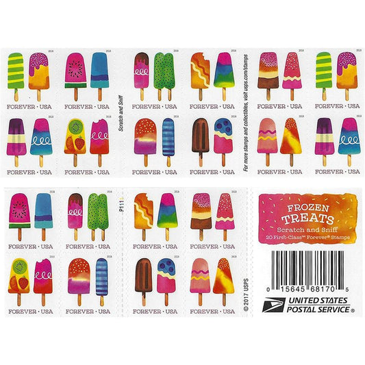 (2018) USPS Ice Cream Self Forever Stamps