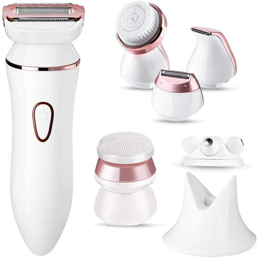 6-In-1 Women's Electric Shaver Waterproof Razor Cordless Bikini Trimmer Set