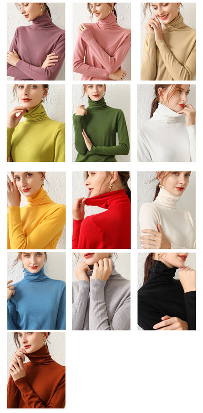 High-quality Women's Turtleneck Sweater Bottoming Shirt