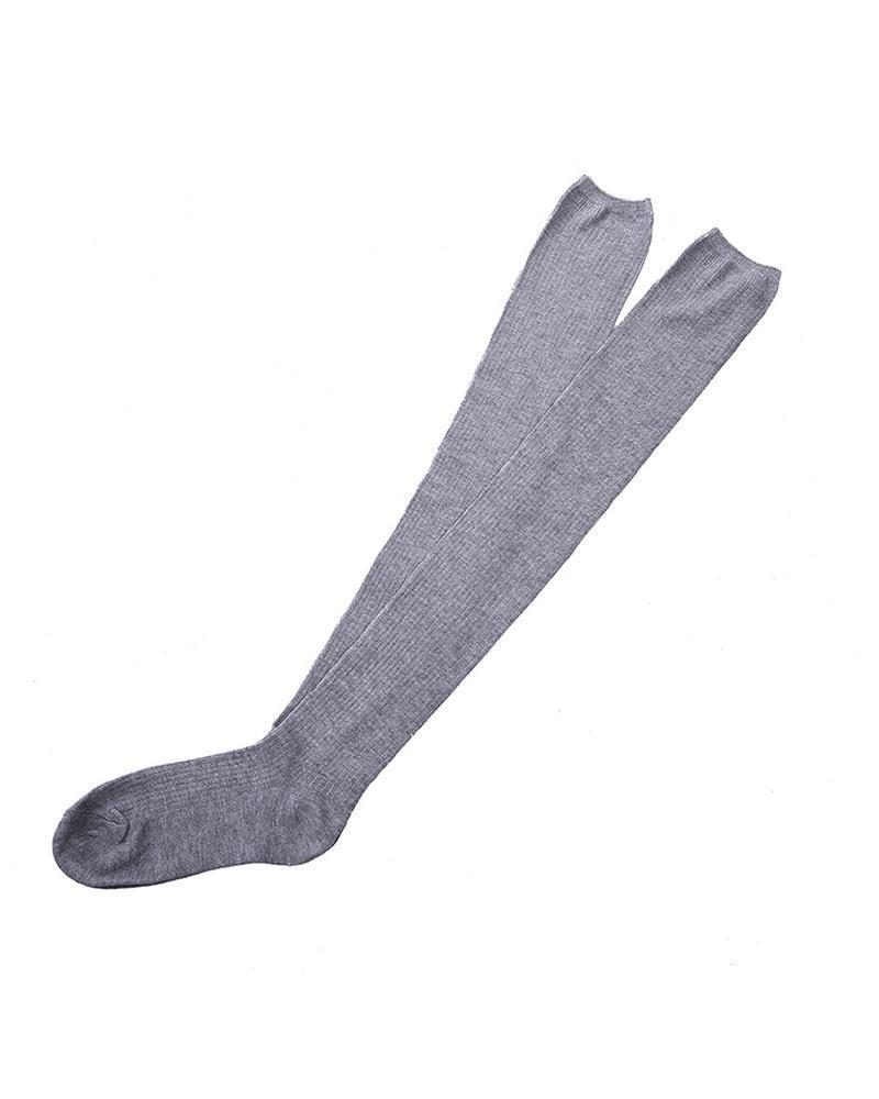 Women's Plain Over The Knee Socks Stockings