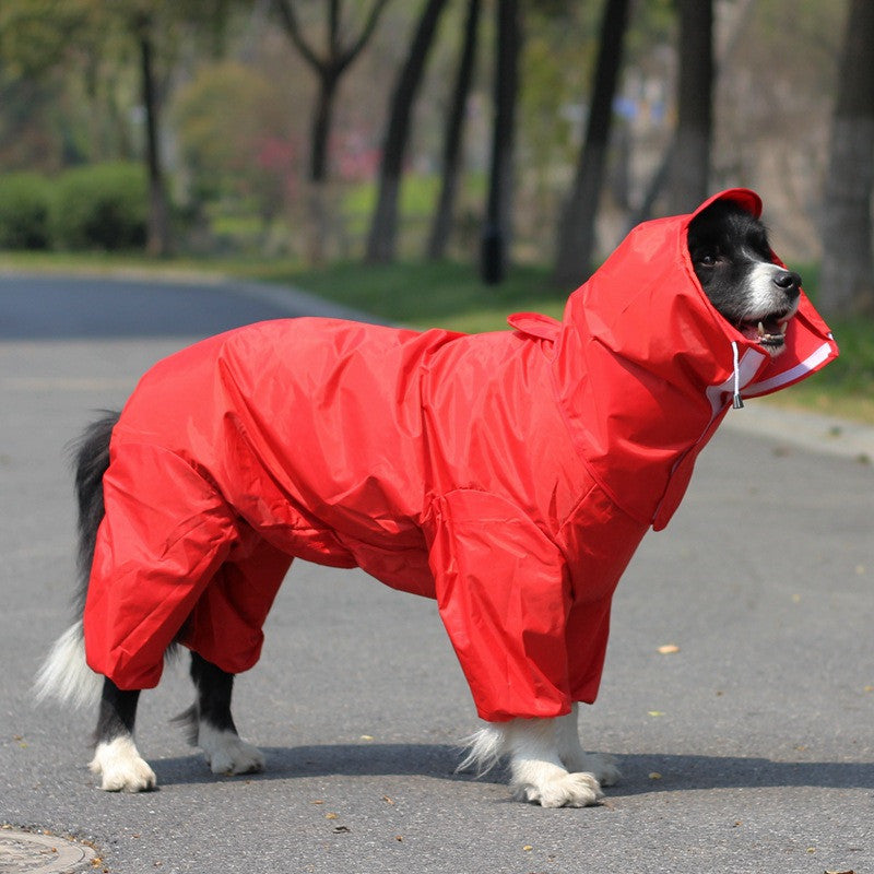 Dog Raincoat with Hood Pet Rain Jacket