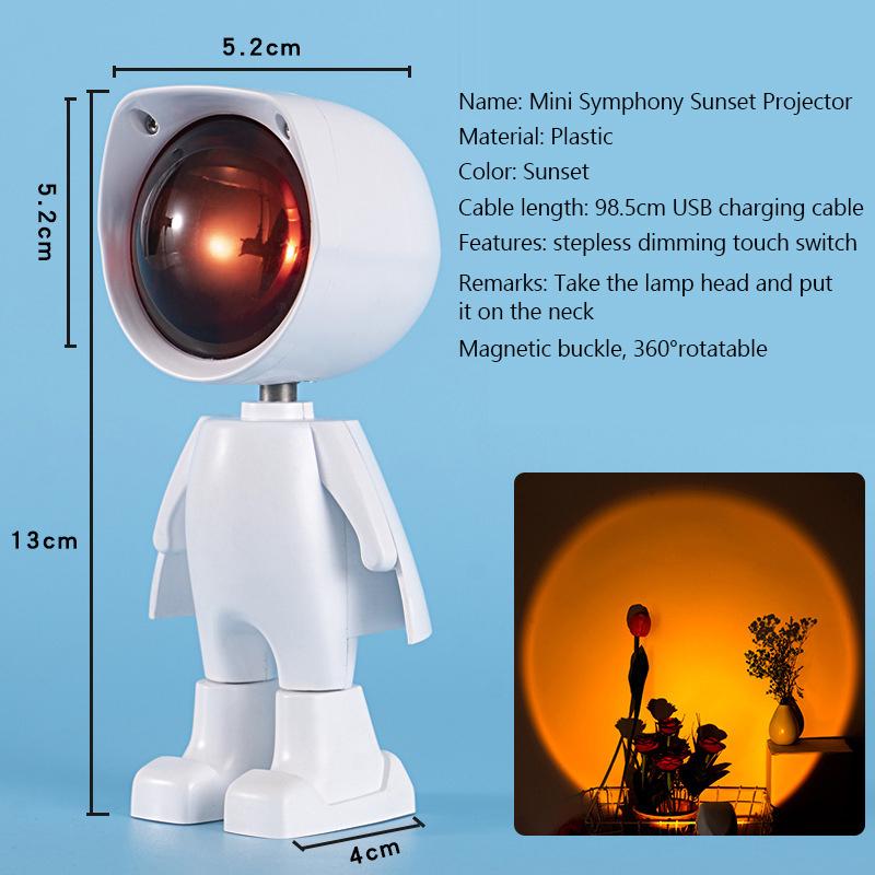 Night Light Sunset Projector Lamp Robot Atmosphere Lights